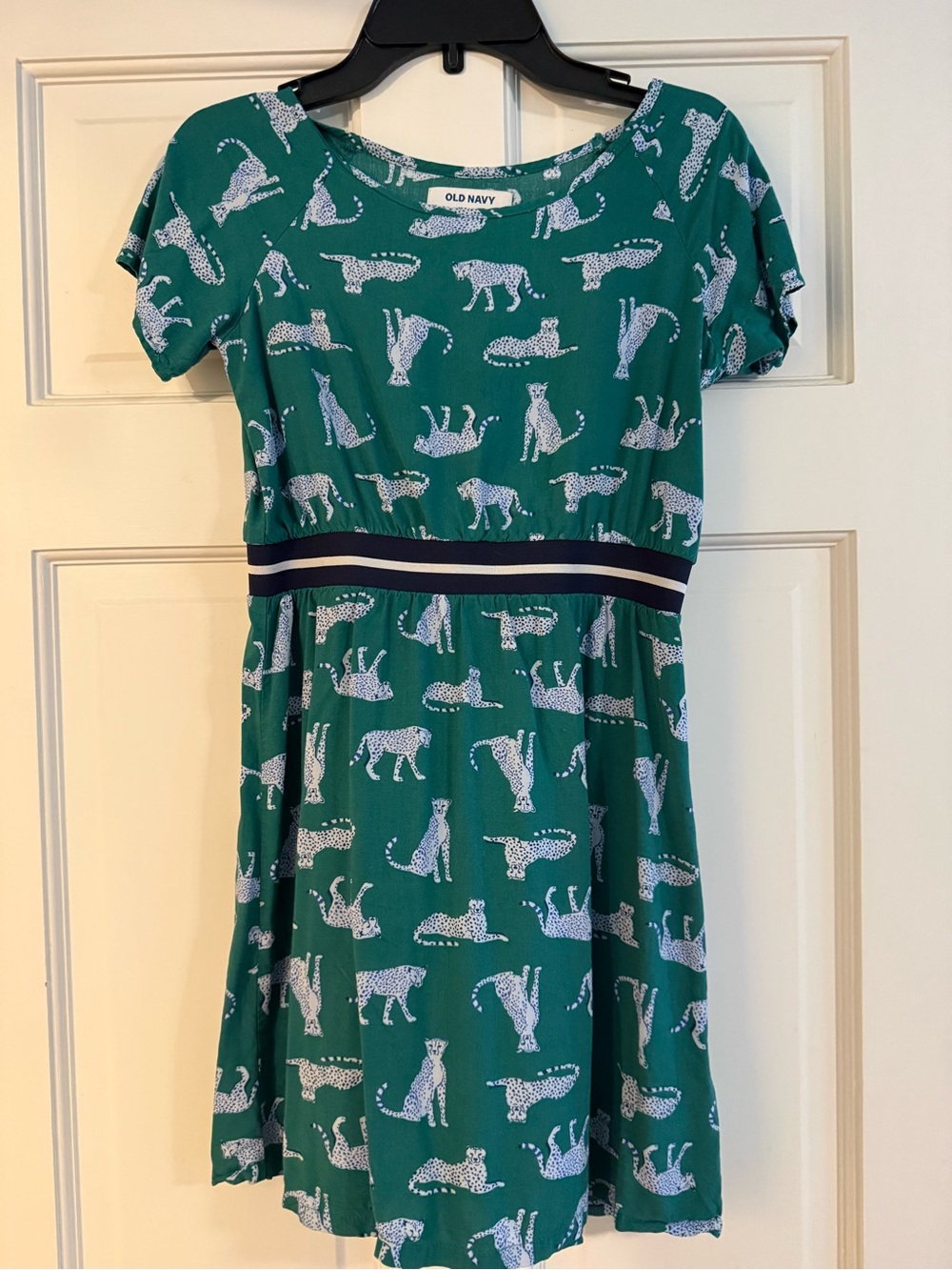 Old Navy Girls' Green Cheetah Dress